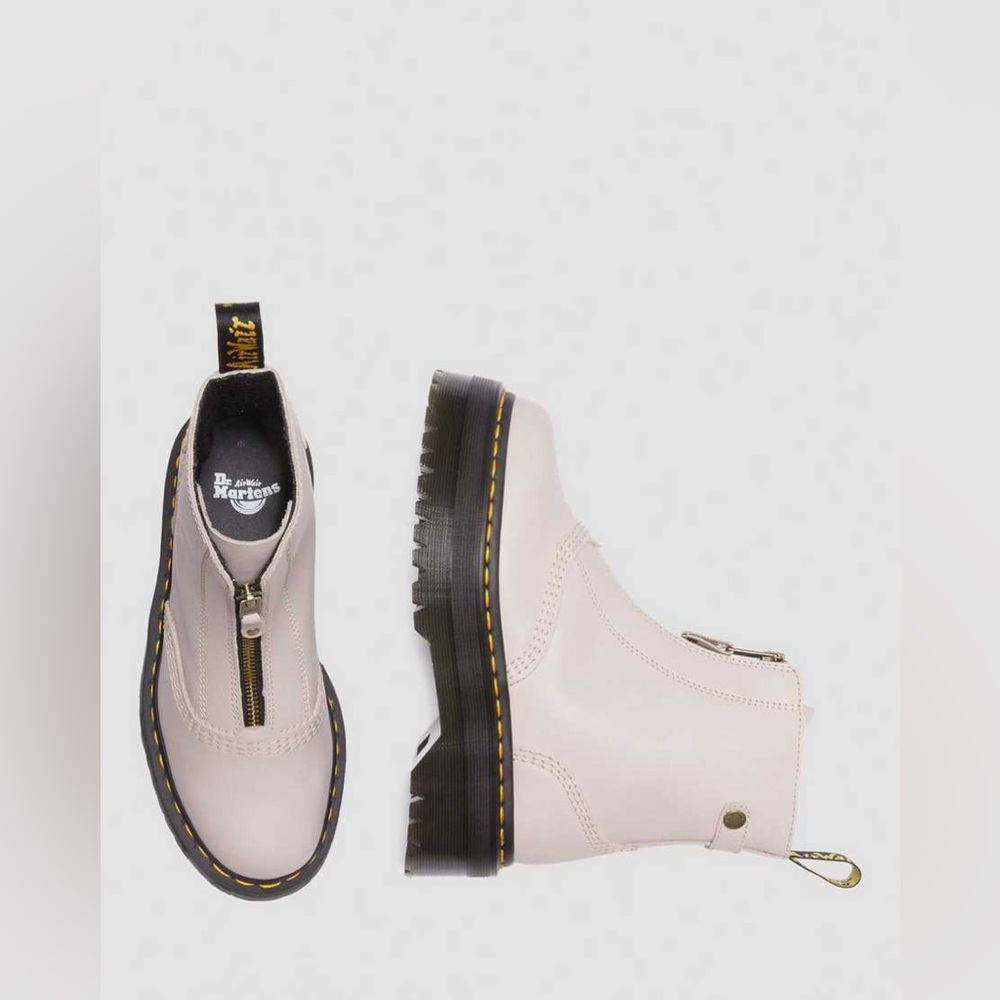 DR. MARTENS JETTA ZIPPED SENDAL LEATHER PLATFORM BOOTS - Picture 5 of 16